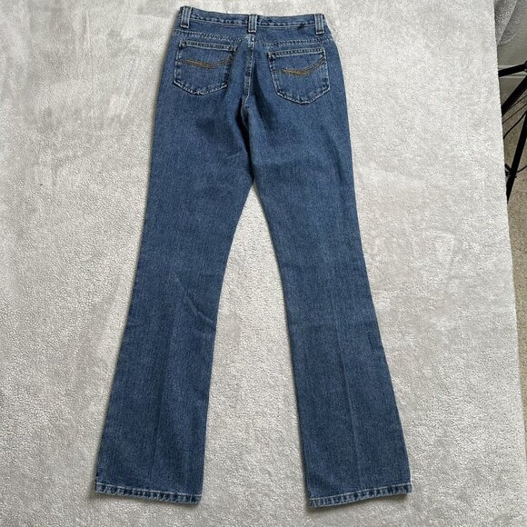 Rockies Women's Relaxed Low Rise Western Denim Jeans Size 4 L Tall Blue - Picture 6 of 13